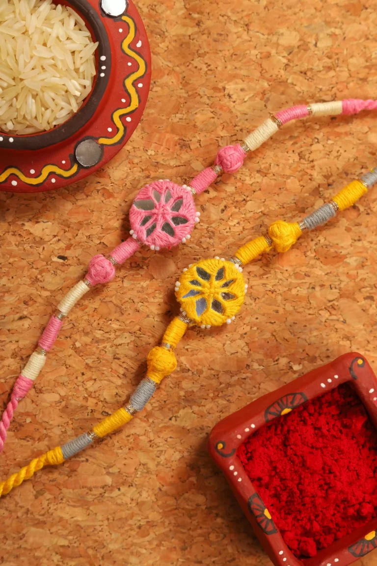 Pink-Yellow Patwa Set