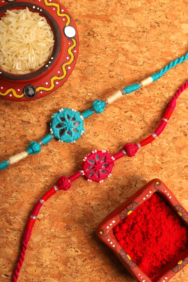 Turquoise-Pink Patwa Set