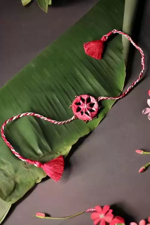 Mirror-Work Kanaaha Rakhi